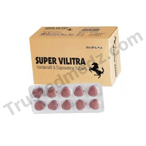 Buy Super Vilitra | Vardenafil + Dapoxetine | Get 10% Off | Trustedmedz