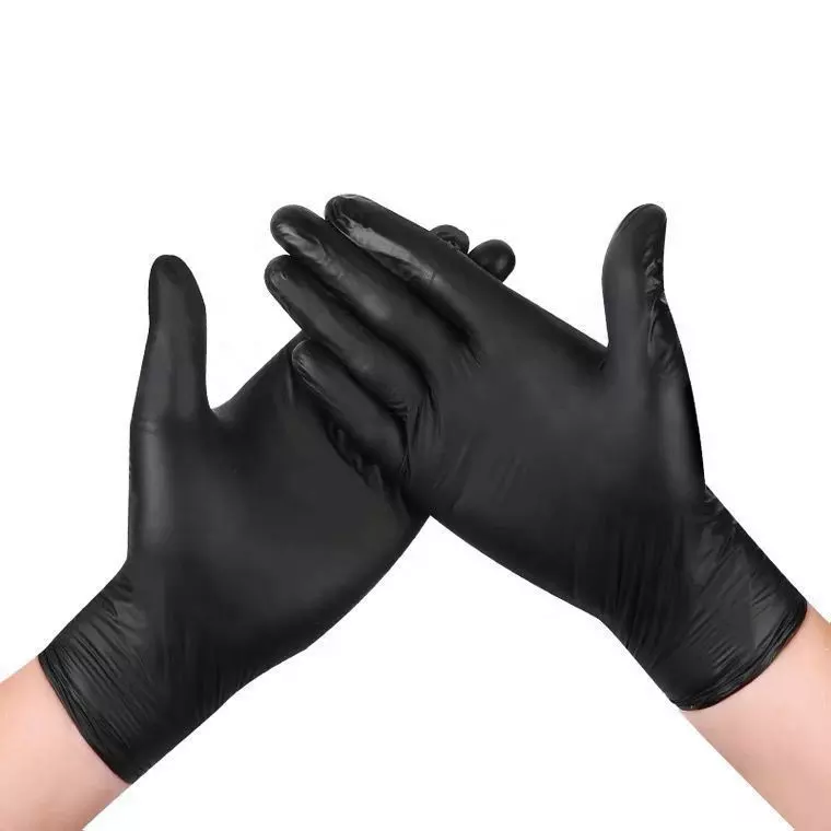 Disposable Powder Free Nitrile gloves, Black, Australia