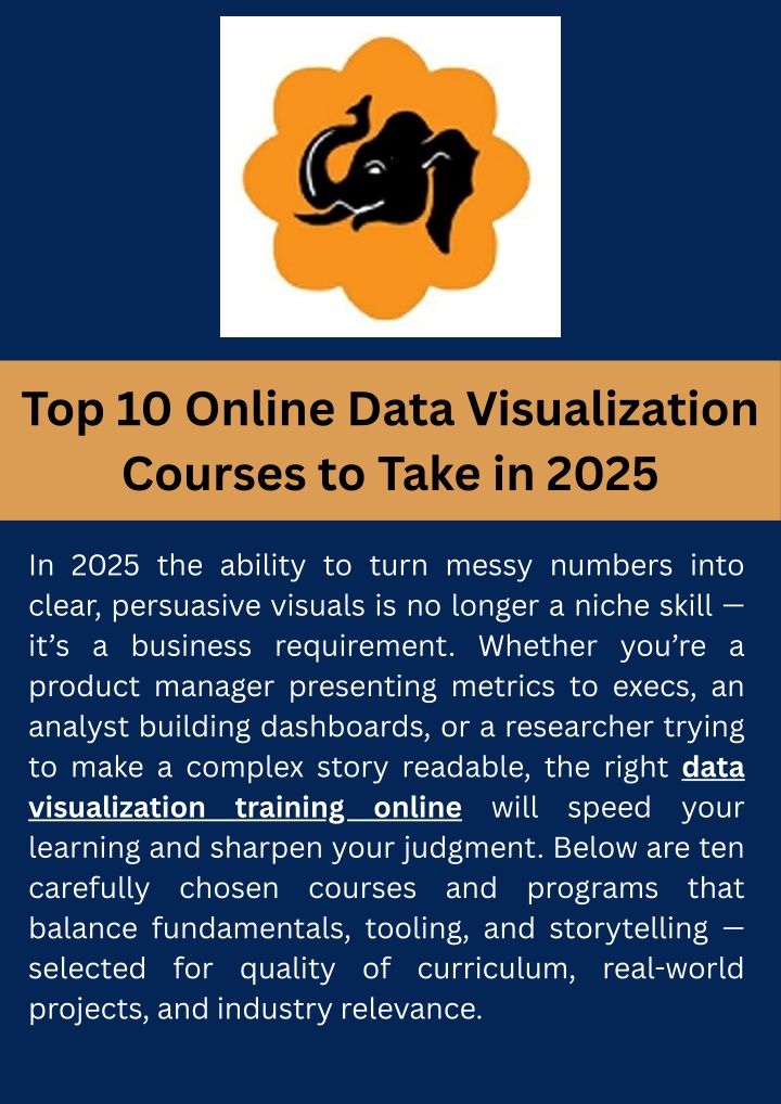 PPT - Top 10 Online Data Visualization Courses to Take in 2025 PowerPoint Presentation - ID:14556693