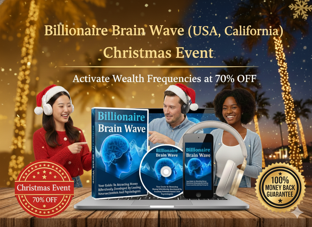 Billionaire Brain Wave (USA,California )Christmas Event – Activate Wealth Frequencies at 70% OFF – Health Hub by USA