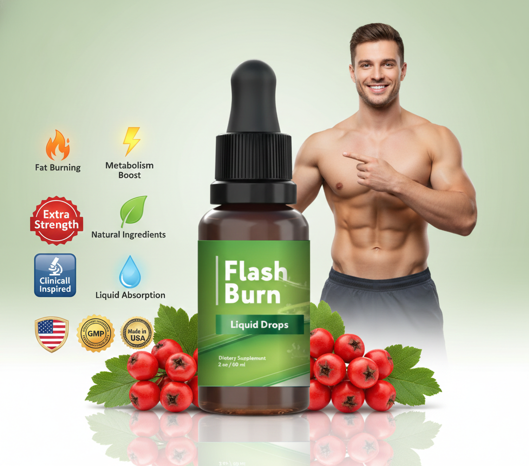 Flash Burn Liquid Drops, Extra Strength Formula with Hawthorn Berry – HealthyLife Vital USA
