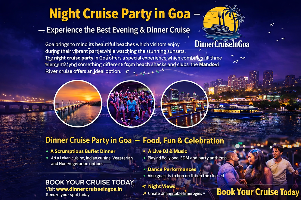 Night Cruise Party in Goa – Experience the Best Evening & Dinner Cruise in Goa