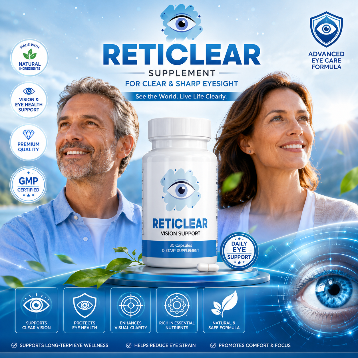 Reticlear Supplement for Clear and Sharp Eyesight | Eworkface