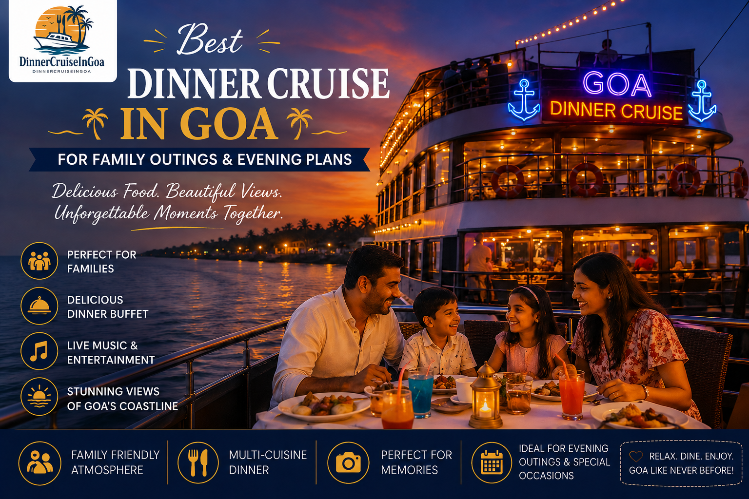 Best Dinner Cruise in Goa for Family Fun Night