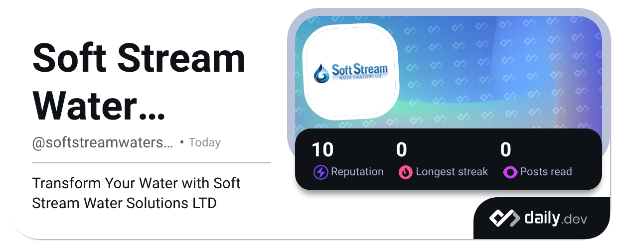 Soft Stream Water Solutions LTD...