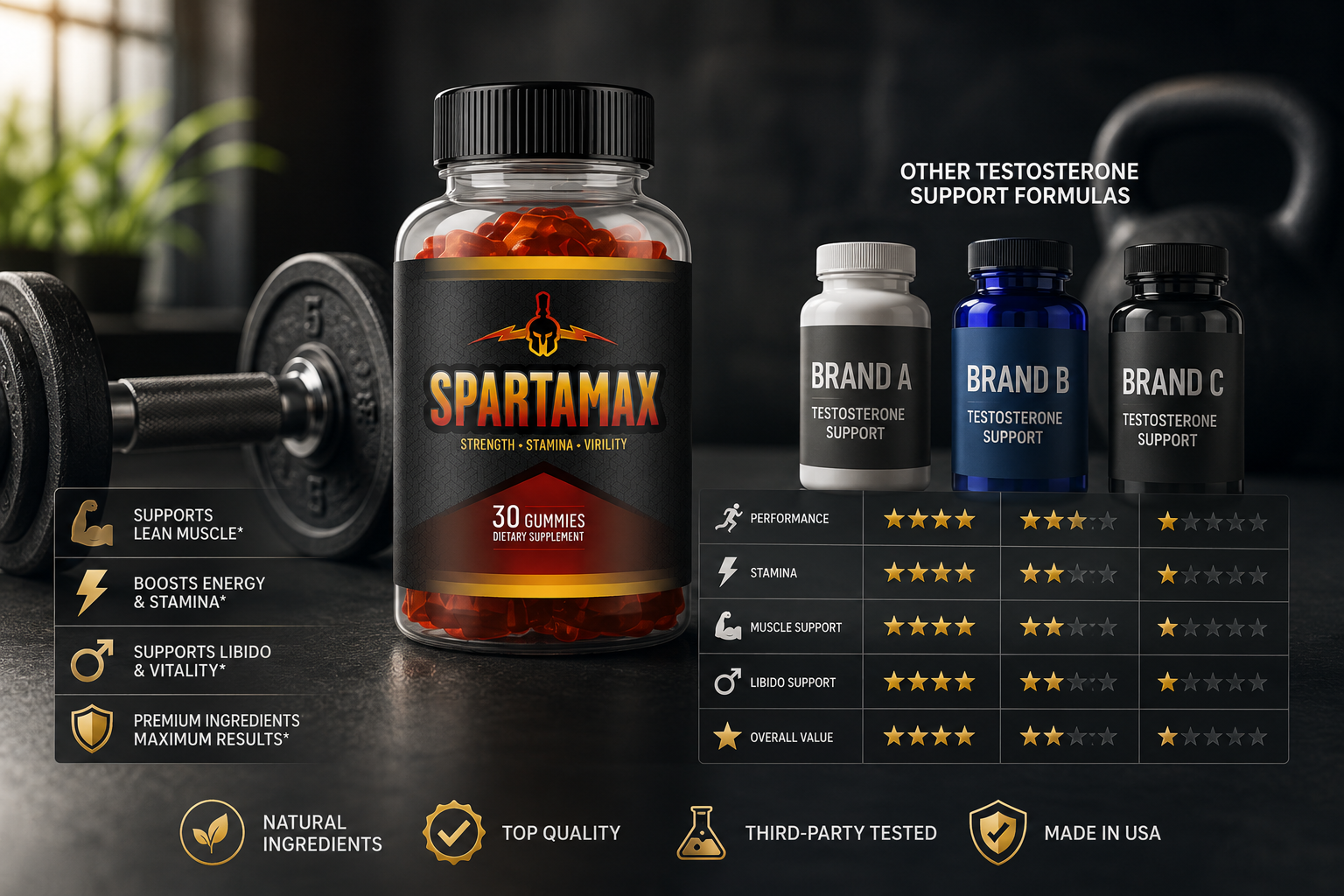 Spartamax vs Popular Testosterone Support Formulas: 2026 Comparison