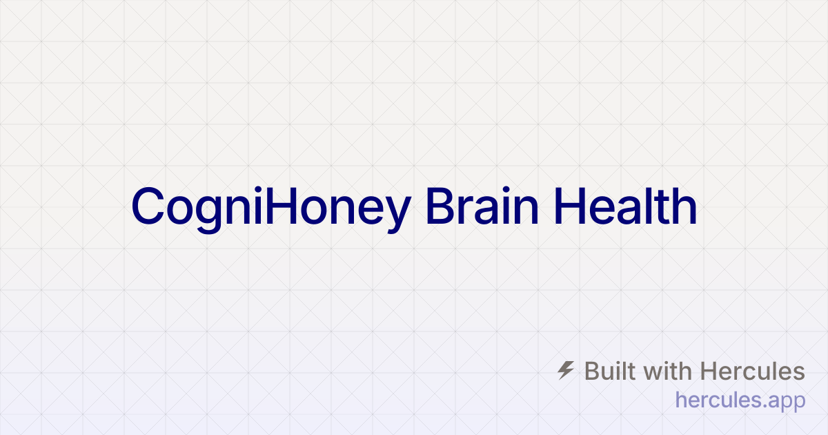 CogniHoney Brain Health