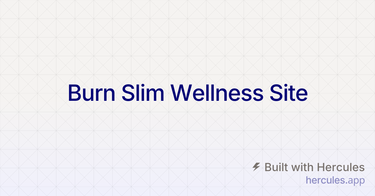 Burn Slim Wellness Site
