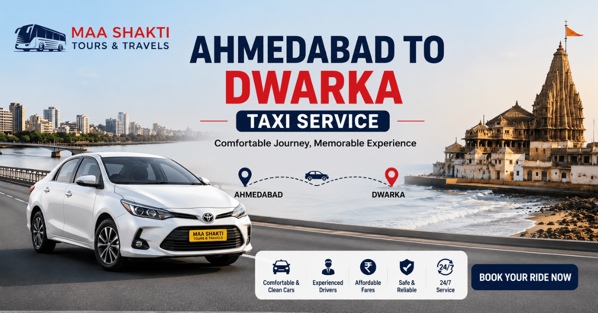 Smooth Long-Distance Rides with Ahmedabad to Dwarka Taxi Service - cabin gujarat