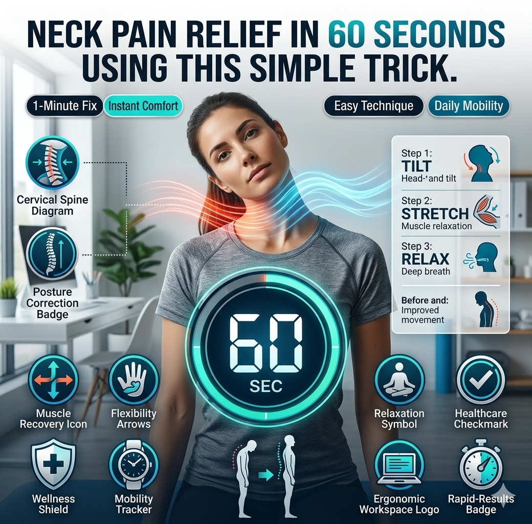 Neck Pain Relief in 60 Seconds Using This Simple Trick