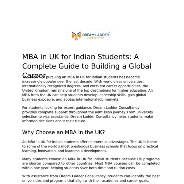 MBA in UK for Indian Students .pptx | Pearltrees