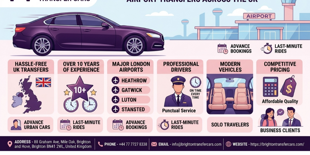 Reliable Airport Transfer Service in Brighton by Harris - Infogram