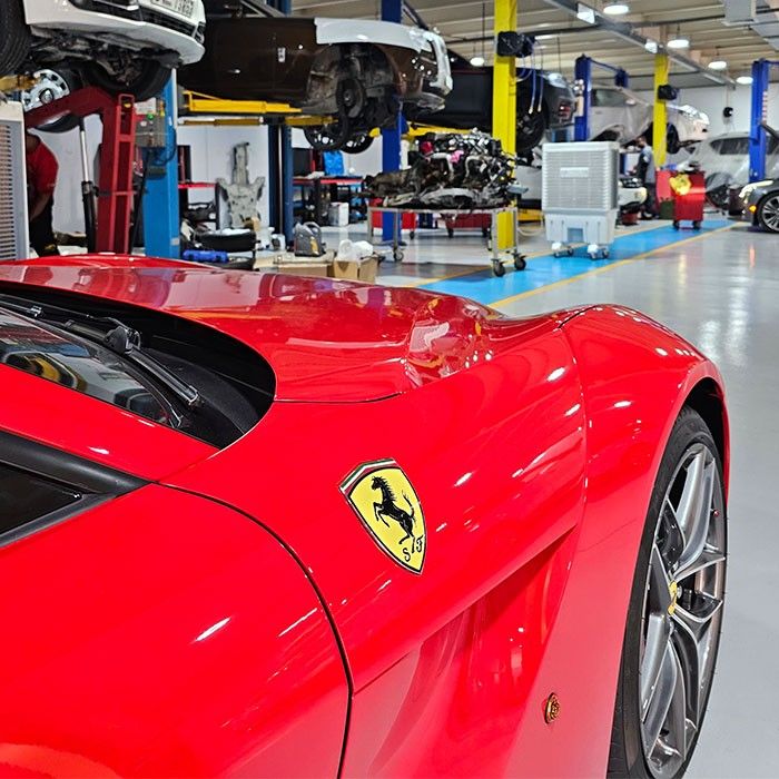 Ferrari Car Repair in Dubai | Luxury Wheels Al Quoz Garage