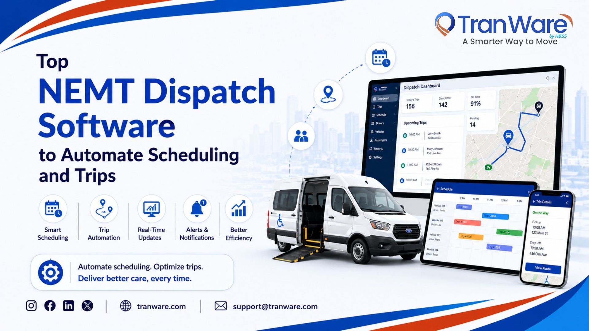 Best NEMT Dispatch Software for Scheduling | TranWare