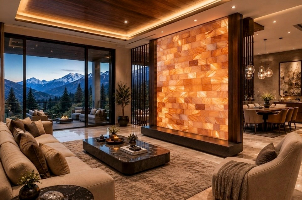 How Architects Use Himalayan Salt Bricks in Luxury Interiors