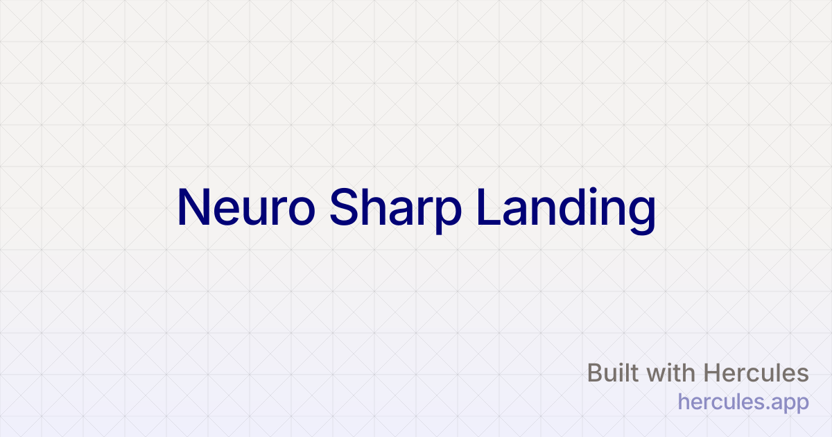 Neuro Sharp Landing