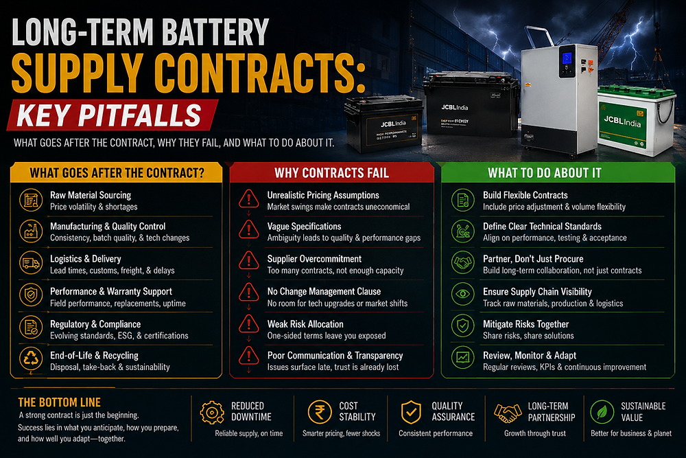 Long-Term Battery Supply Contract Challenges | JCBL India Batteries