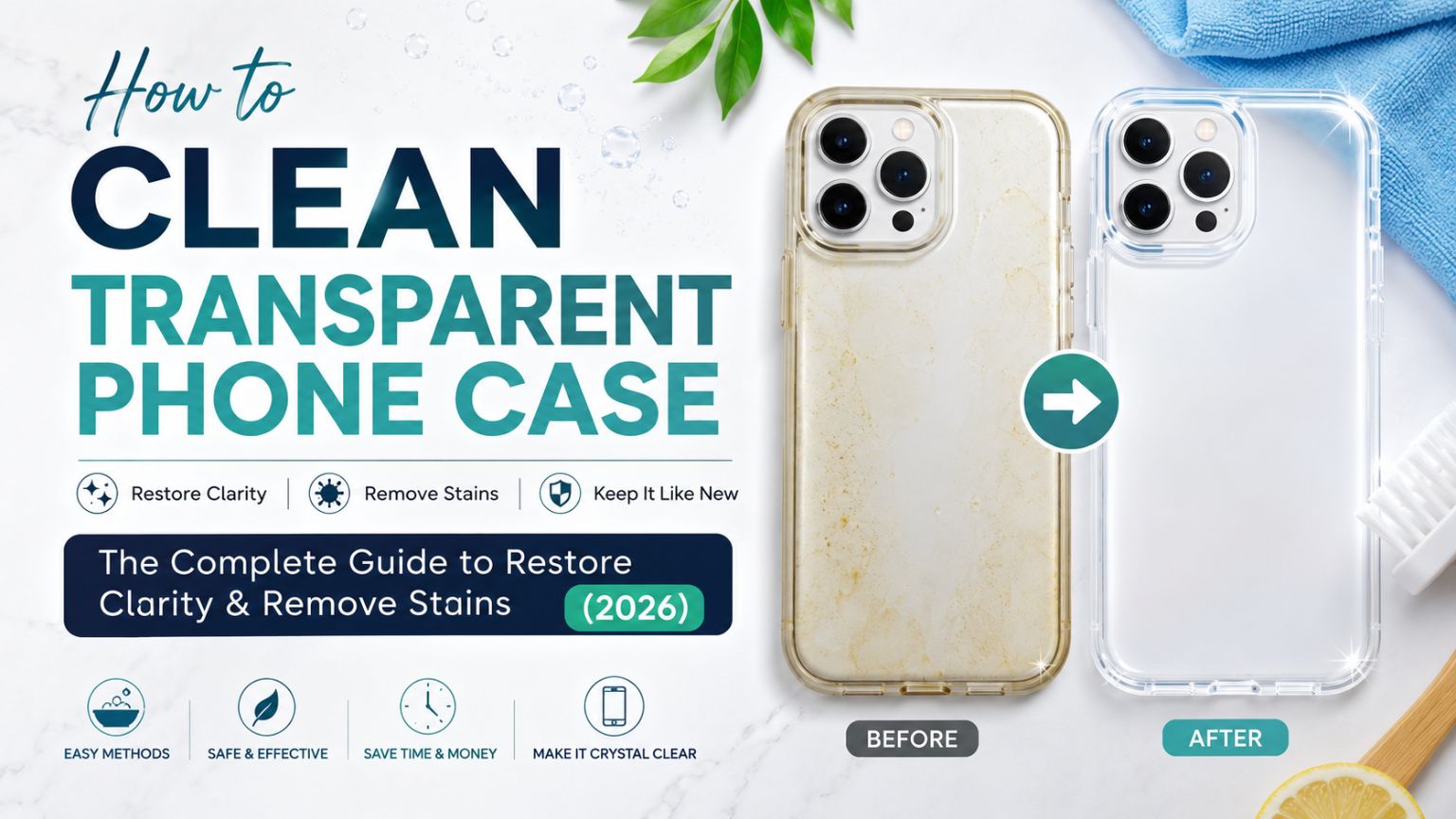 How to Clean Transparent Phone Case – Easy Ways to Remove Yellow Stains  – casence