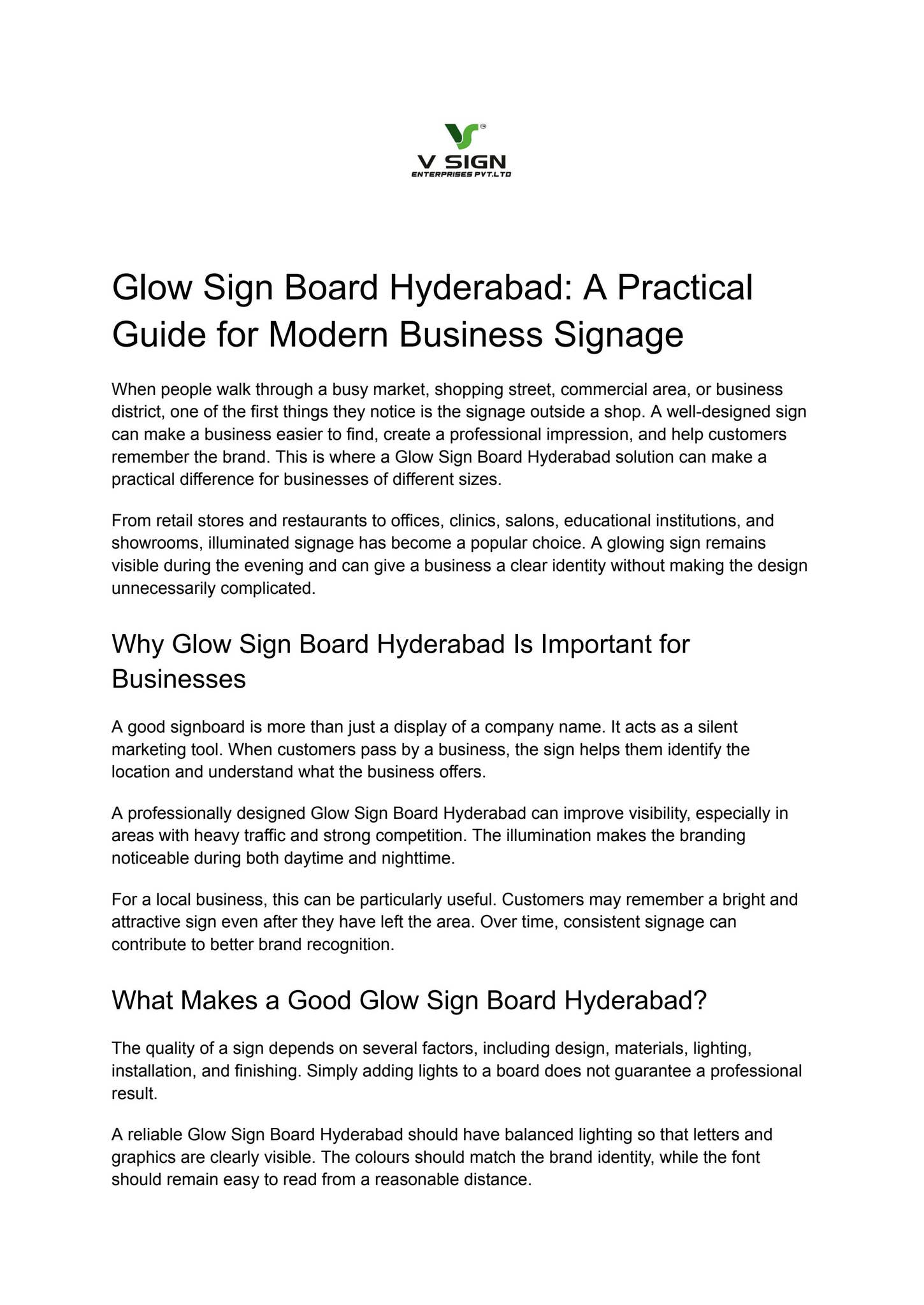 Glow Sign Board Hyderabad by Vsignpvtltd - Issuu