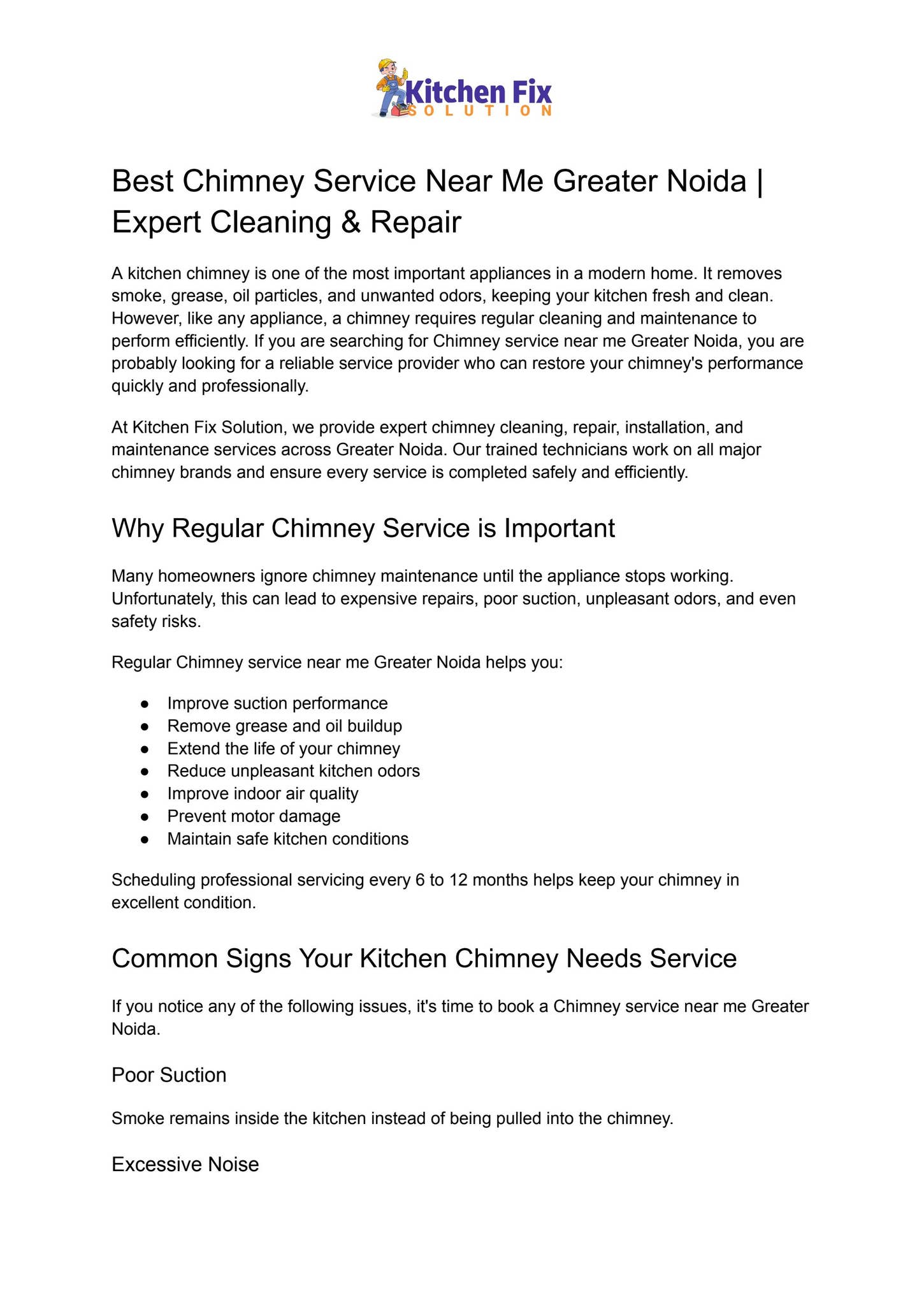 Chimney service near me Greater Noida by Kitchen Fix solution - Issuu