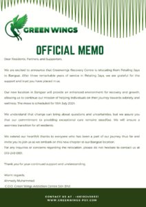 Mental Rehabilitation Center Malaysia | Green Wings Recovery