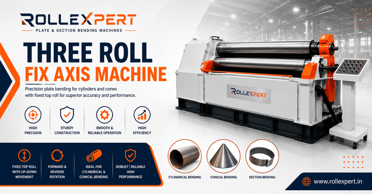 Three Roll Fix Axis Machine | Plate Bending Machine