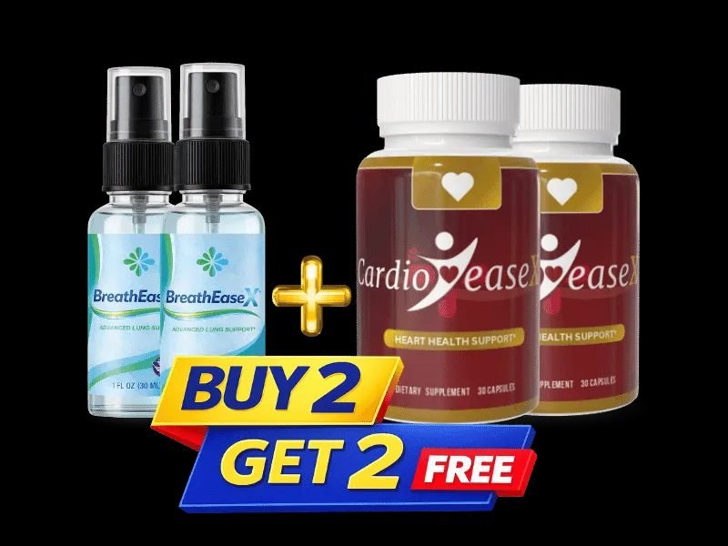 BreathEaseX + CardioEaseX Lung and Heart Support Formula