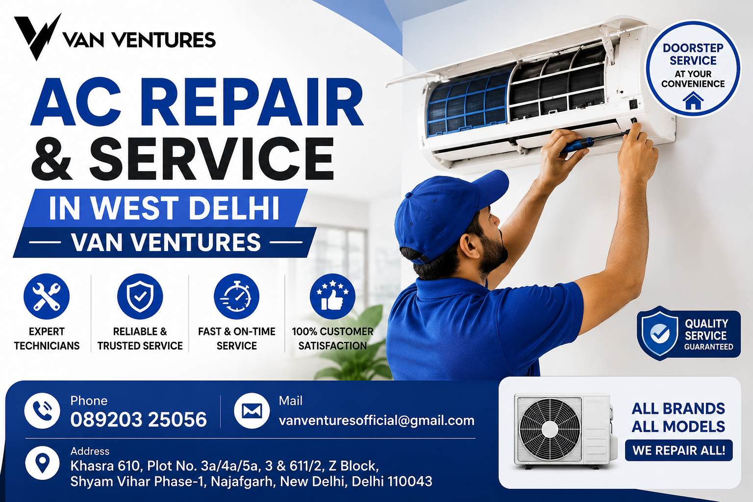 AC repair & service in West Delhi | Van Ventures – vanventuress