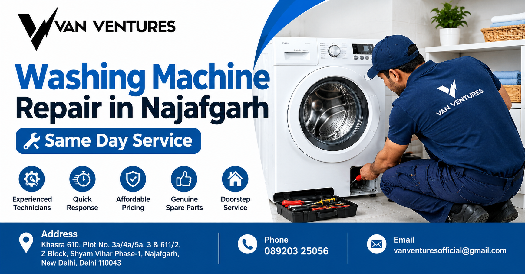Washing Machine Repair in Najafgarh | Same Day Service  – vanventuress