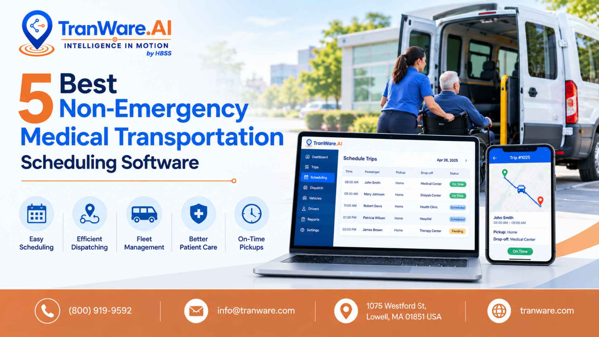 Top 5 NEMT Scheduling Software in USA 2026 | TranWare AI