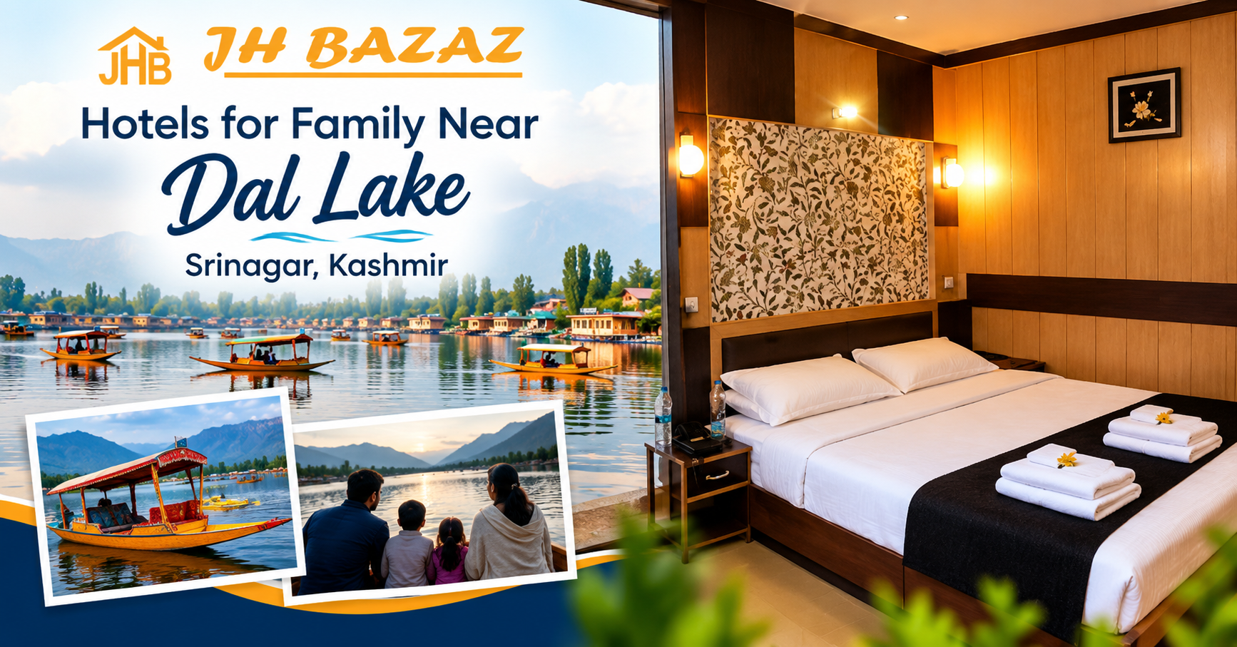 Hotels for Family Near Dal Lake, Srinagar, Kashmir: Hotel or Houseboat?  - Hotel JH Bazaz - Srinagar