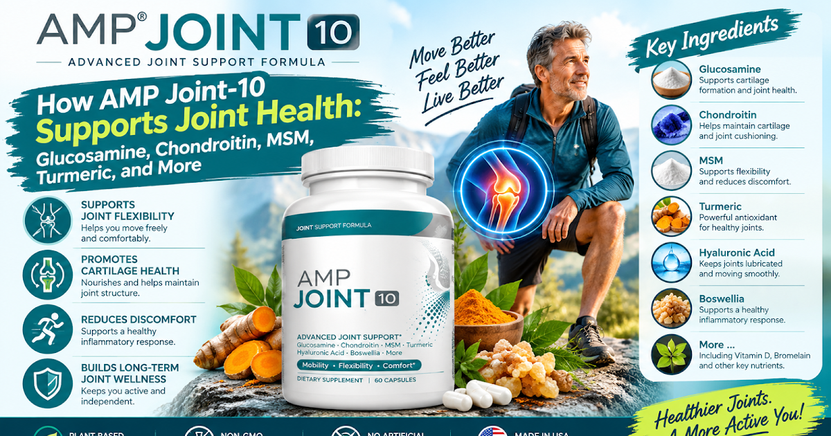 How AMP Joint-10 Supports Joint Health: Glucosamine, Chondroitin, MSM, Turmeric, and More