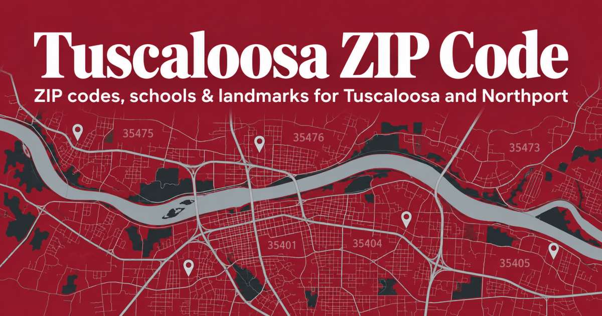 Tuscaloosa ZIP Code Map: ERs, Food & Post Offices by ZIP