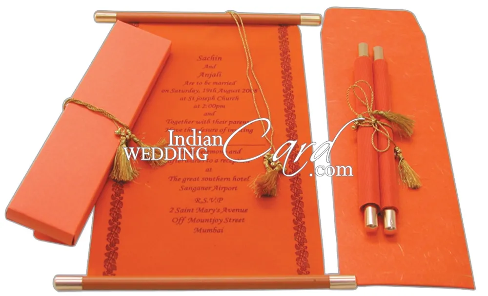 How To Choose The Perfect Jewish Scroll Wedding Invitations For Your Celebration | Indian Wedding Card's Blog